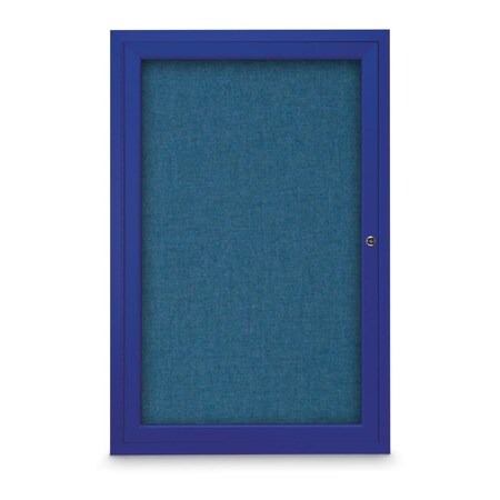 United Visual Products Slim Enclosed Corkboard, 18"x24", Black Alum Frame/Dark Spruce UVEB1824-BLACK-DRKSPR